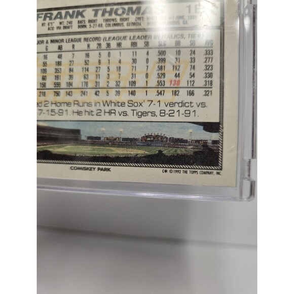 1992 Topps - Gold #555 Frank Thomas - Picture 7 of 7